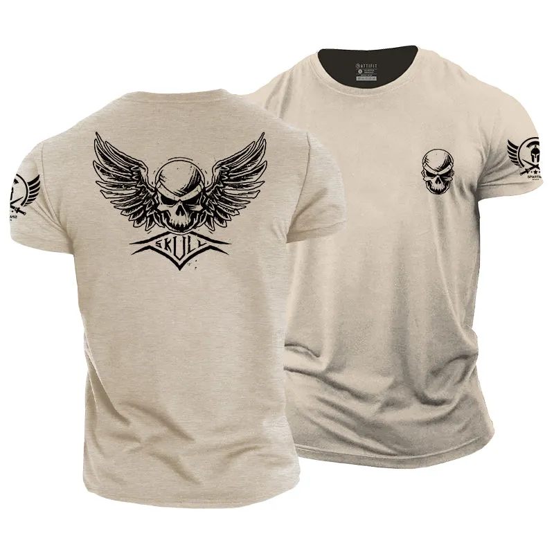 Skull Wings Cotton T-Shirt