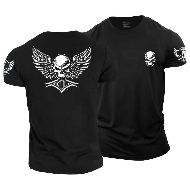 Skull Wings Cotton T-Shirt