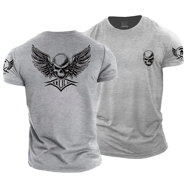 Skull Wings Cotton T-Shirt