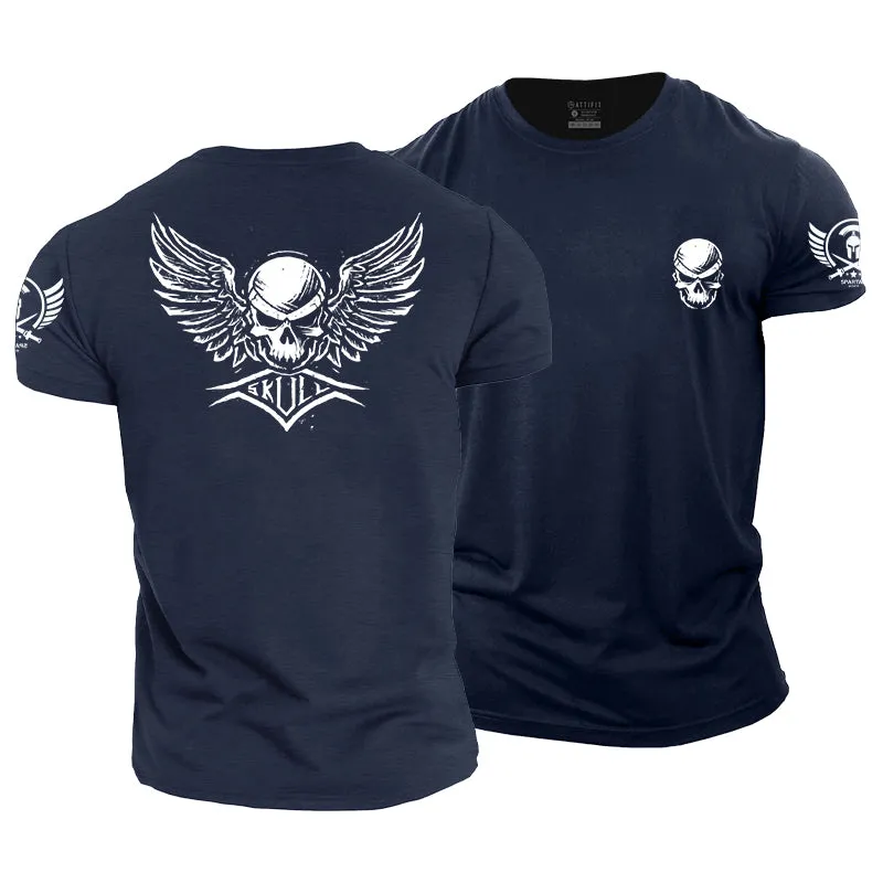 Skull Wings Cotton T-Shirt