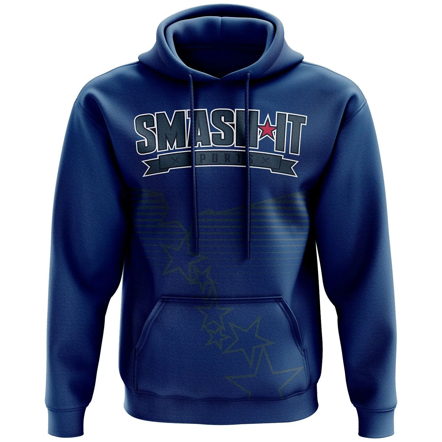 Smash It Sports Fleece Hoodie - Navy Stars