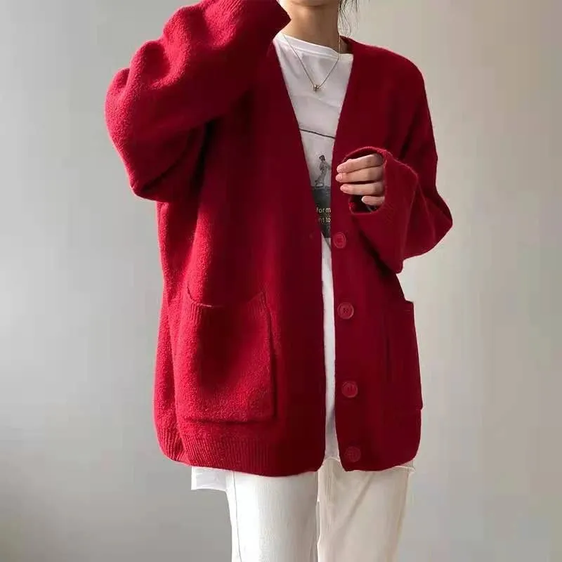 Stylish Fashionable Comfortable Cozy New Casual Slim Knitted Long Sleeve Cardigan Sweater