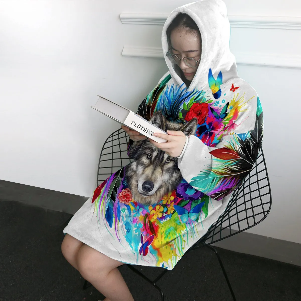 The Original Wolf Spirit Wearable Blanket Hoodie