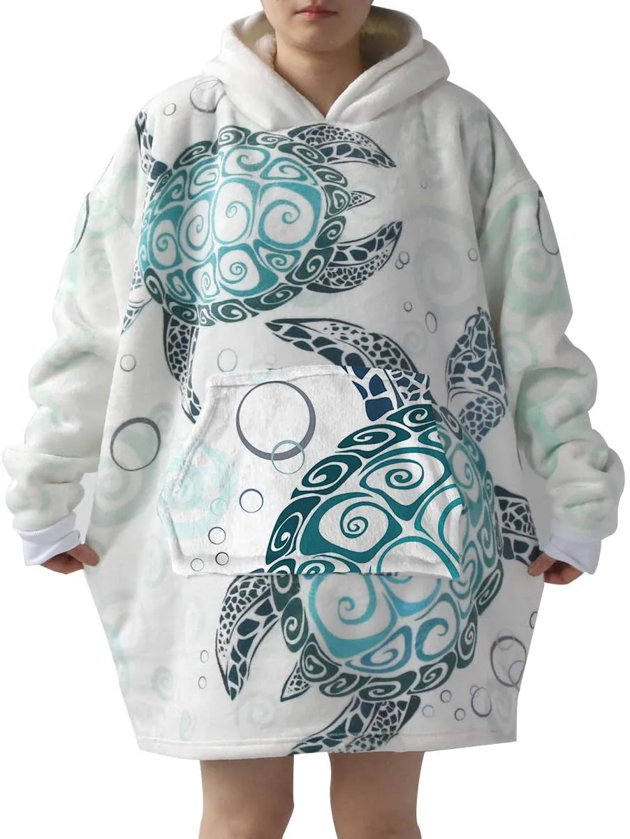 The Turtle Twist Wearable Blanket Hoodie