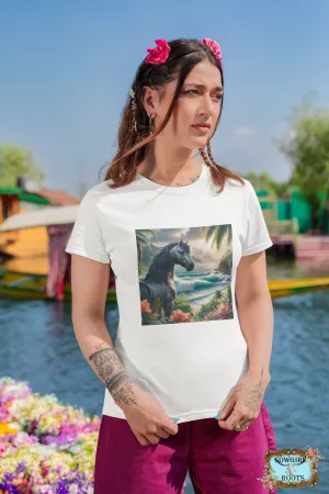 Tropical Grey Stallion Horse T Shirts