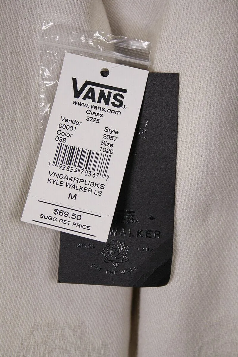 Vans Off The Wall Men's Antique White Kyle Walker L/S Flannel Shirt (S01)