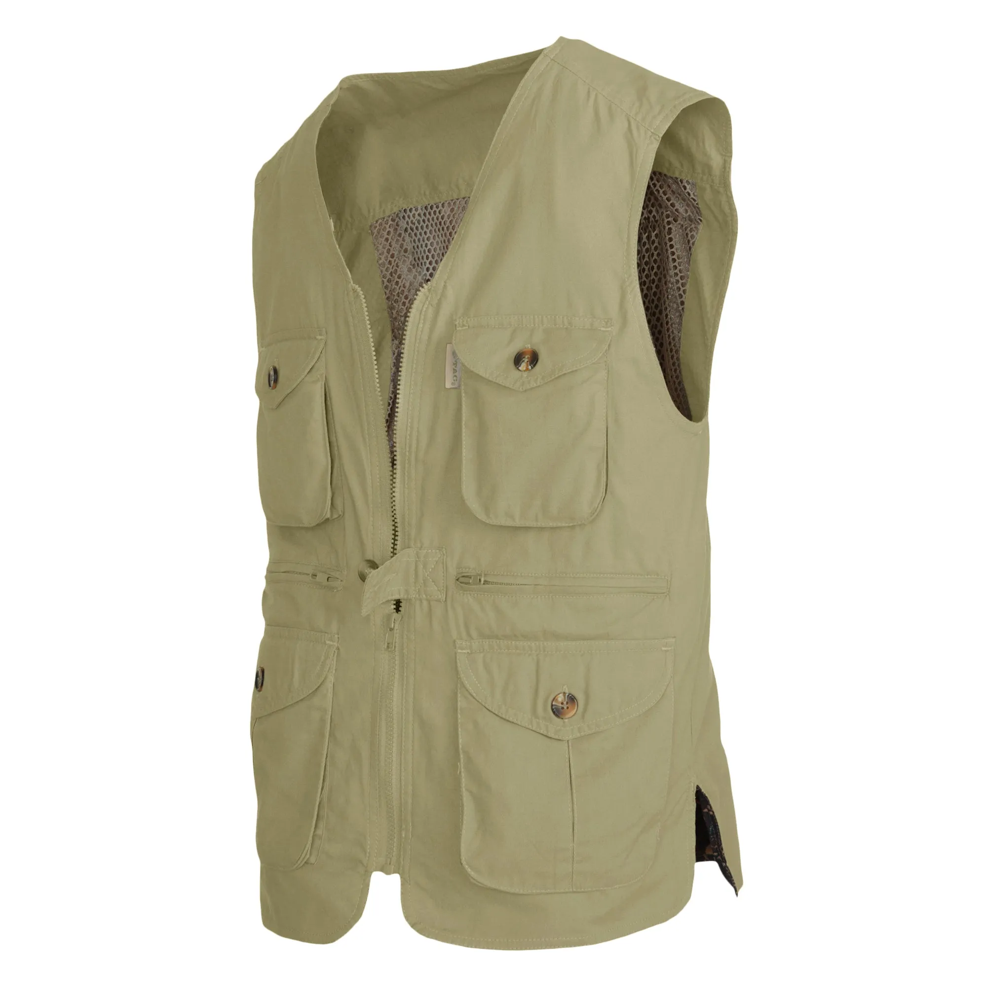 Vent Back Livingstone Vest for Men - Khaki