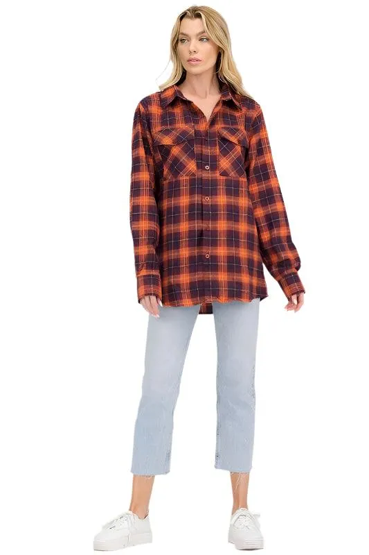 Womens Boyfriend Flannel Shirts