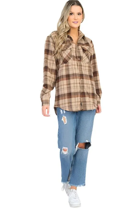 Womens Boyfriend Flannel Shirts