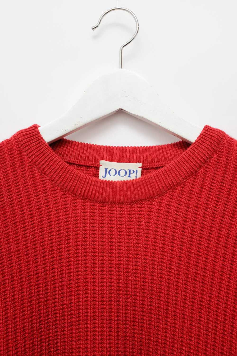 WOOL CHUNKY JOOP RED VINTAGE SWEATER