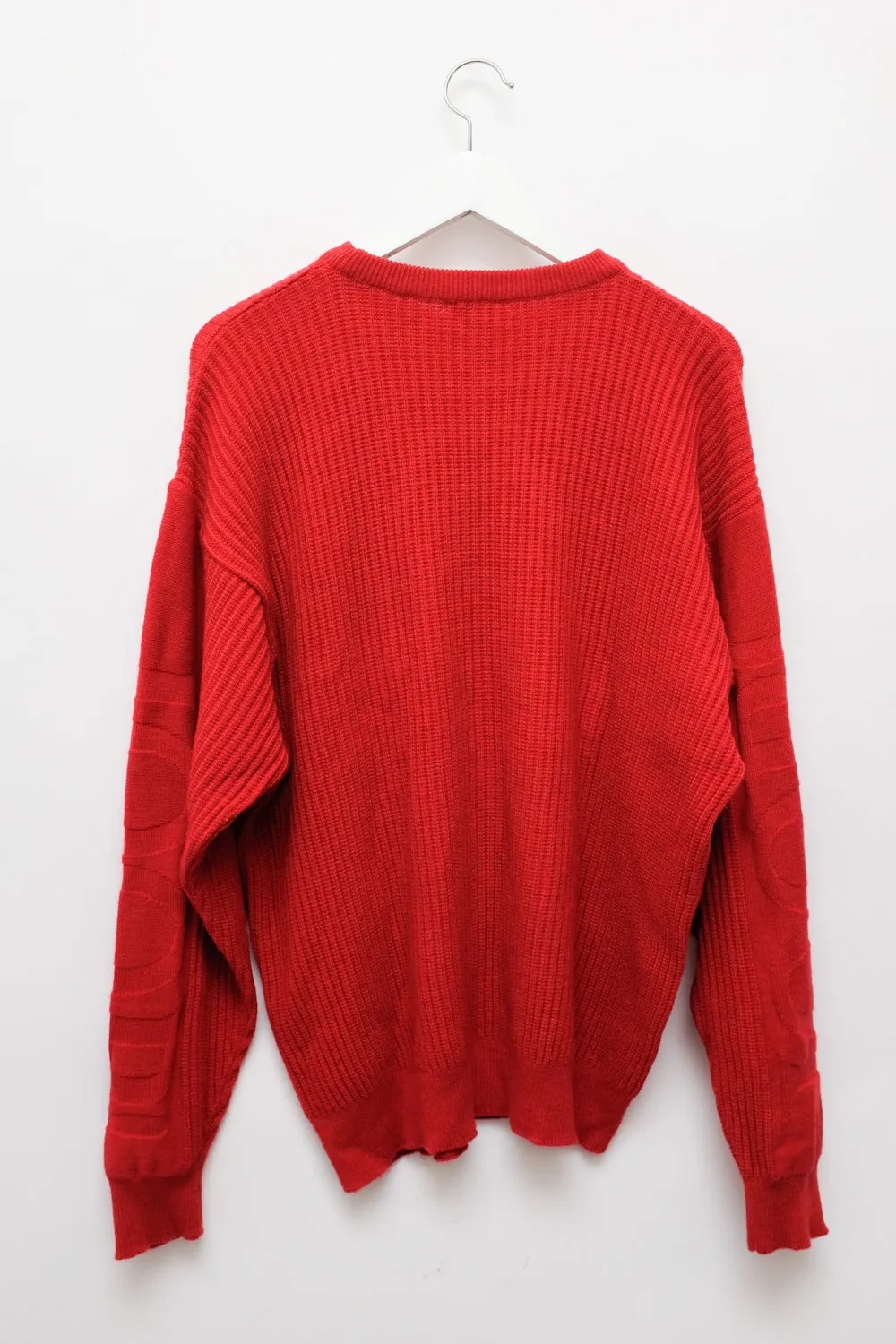 WOOL CHUNKY JOOP RED VINTAGE SWEATER