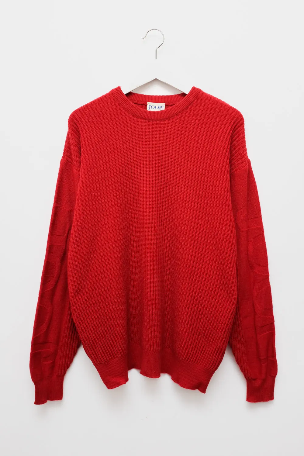 WOOL CHUNKY JOOP RED VINTAGE SWEATER