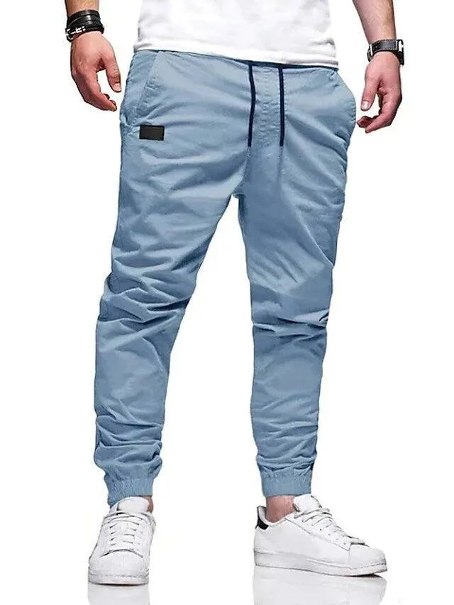 Youth Fashion Casual Tether Loose Cargo Ankle Banded Pants